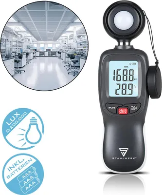 Produktbild von STAHLWERK Luxmeter Digitaler Belichtungsmesser Lichtmesser bis 200.000 Lux