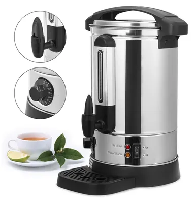 Obrázek produktu pro Peviasot, varná konvice na svařené víno, objem 8 litrů, výkon 1500 W, nerezová ocel, dávkovač horkých nápojů, rozsah teplot 30-110 °C, s kohoutkem