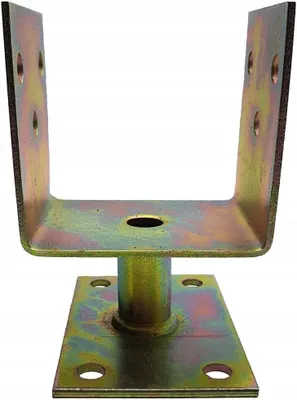 Zdjęcie produktu dla Podstawa słupa kotwa U do betonu ocynk mocowanie 150x120x85 mm