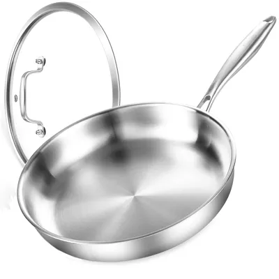 Zdjęcie produktu dla Omgoods - Patelnia trójwarstwowa z pokrywką, 22 cm