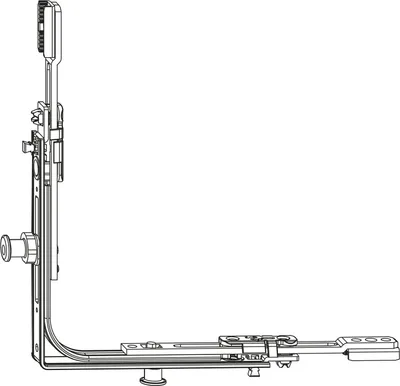 Produktbild von ROTO NT/NX Eckumlenkung für Bodenschwelle 2V Falzluft 10 mm silber