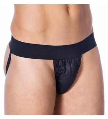 Productafbeelding van Zwarte leren slip