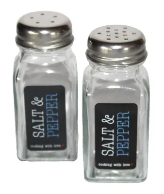 Produktbild von Salzstreuer, Pfefferstreuer SET, Glas mit rostfreiem Edelstahl