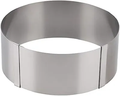 Verstellbare Backring aus Edelstahl, Ø 16,5–32 cm, Höhe 7 cm