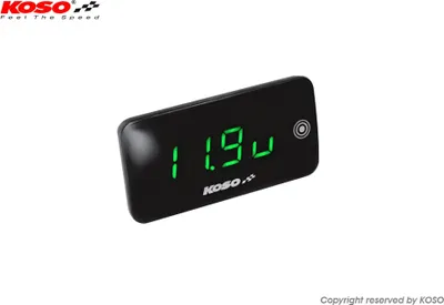 Produktbild von Voltmeter Koso Slim Line New Generation und Thermometer Grün