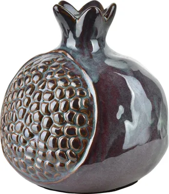 Obrázek produktu pro Dekorativní keramická figurka Saggio – granátové jablko, 15 x 15 x 15 cm, fialová, 1 ks