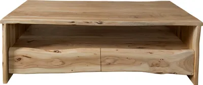 Produktbild von Couchtisch mit Ablage Akazie massiv 130 x 70 x 45 cm naturfarben DAHLIA