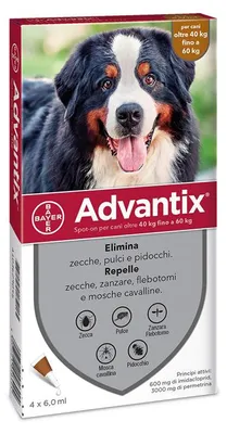 Productafbeelding van ADVANTIX SPOT ON* voor honden, geschikt voor gewichten van 40-60 kg