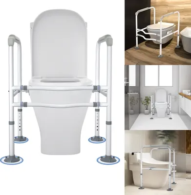 Produktbild von LARS360 Aufstehhilfe Toilette WC-Stützhilfe für Senioren Toiletten Aufstehhilfe Höhenverstellbar Toilettengestell Rutschfesten Füßen bis 200kg
