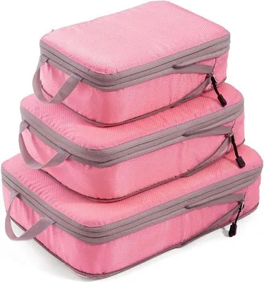 Produktbild von Famanu Kompressionskoffer Organizer Set - Reisetaschen für Unterwäsche, Schuhe und Kleidung