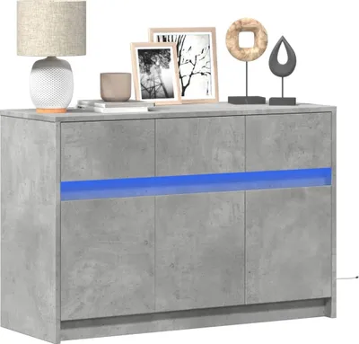 Produktbild von Möbel2024 TV-Schrank mit LED-Beleuchtung Betongrau 91x34x61 cm TV-Schränke 554017