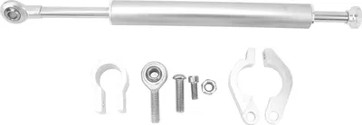 Image de Amortisseur de guidon de moto 330 mm stabilisateur universel en aluminium pour la plupart des motos Argent