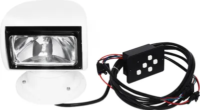 Produktbild von Marine Suchscheinwerfer für Boot/Yacht - HT6012 - Fernbedienung - 100 W Halogen 2300 lm - Reichweite 800 m - IP66 - Schwenk 355°/72° - DC 12 V - Weiß