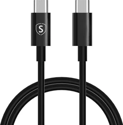 Produktbild von Schnellladekabel USB-C auf USB-C 60 W, 3 A, PD, 1 m - Schwarz