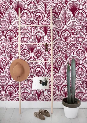 Produktbild von Coloray Fototapete 104x70 cm An Einer Wand Latex Latextapete - Burgundböhmische Abstract.