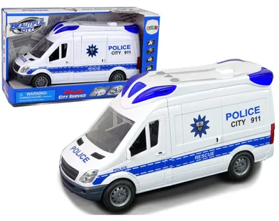 Obrázok produktu pre Lean Toys Policajné auto Policajné rádio Svetlá auta Zvukové efekty Policajné auto, veľkosť: UNIVERZÁLNE