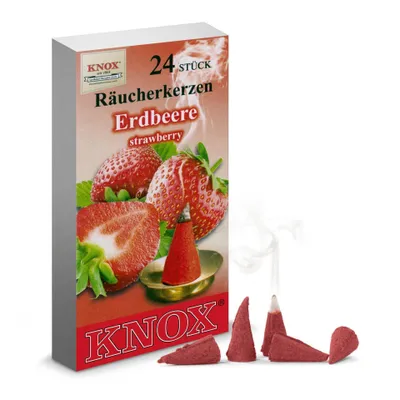 Obrázek produktu pro KNOX jahodové vonné svíčky (24) ŠxVxH 6,5x12x2cm NOVINKA