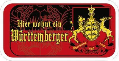 Produktbild von Türschild - Hier wohnt ein Württemberger - 308148 - Gr. ca. 14,6 x 7,5 cm