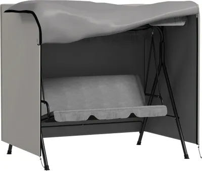 Obrázek produktu pro Outsunny kryt na zahradní houpačku, ochranný kryt na hollywoodskou houpačku, kryt, nepromokavý, ochrana proti slunci, Oxford, šedý 177 x 114 x 152 cm