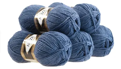 5 x 100g Strickgarn ALIZE Lanagold denim