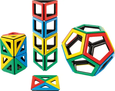 Produktbild von Polydron magnetisch, Ergänzung 48tlg. Magnetbausteine