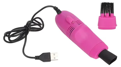 Productafbeelding van Mini-toetsenbordreiniger, handzaam, krachtige USB-stofzuiger voor nagelkunst, computers, in rood