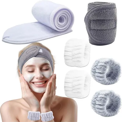 Produktbild von Haarbanden Set 6 Stück, verstellbar, für Gesicht und Make-up