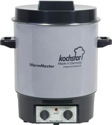 Zdjęcie produktu dla KOCHSTAR WarmMaster S konserwator z zegarem 27 l Ø35cm kamień szary/biały