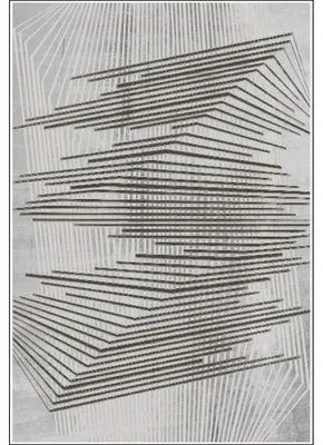 Wohnzimmerteppich 120x180 cm, geometrisch, maschinenwaschbar, Grau