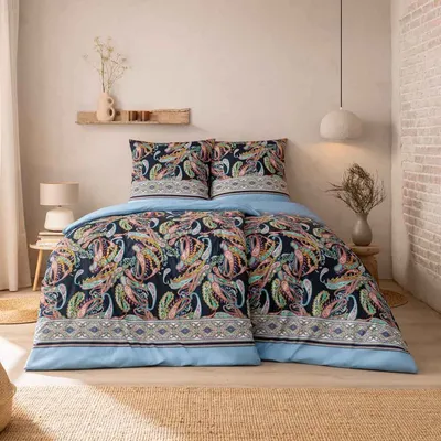 Produktbild von Estella Mako Interlock Jersey Bettwäsche Siena indigo 135x200 cm + 80x80 cm
