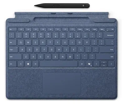 Obrázek produktu pro Microsoft Surface Pro Keyboard with Slim Pen, QWERTZ, Německý, Touchpad, Microsoft, Surface Pro 10; Surface Pro 9; Surface Pro 8; Surface Pro X, Modrá