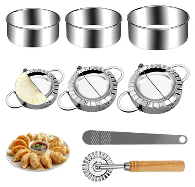 Produktbild von Set mit 8 Ravioli-Formern aus Edelstahl für die Zubereitung von Teigtaschen