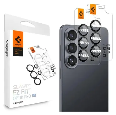 Image de Spigen GLAS.tR EZ Fit Optik Pro HD, Samsung, Galaxy S26, noir, lot de 2