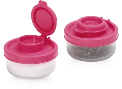 Mini Salz- und Pfefferstreuer Set 2er, transparent, BPA-frei