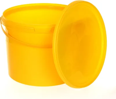 Produktbild von BenBow Eimer mit Deckel mit Griff 10L Anzahl: 10 Stk., Gelb BSR-, Luftdicht, Lebensmittelecht, BRC-, auslaufsicher