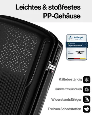 Image de Valise à coque rigide 4FLY Pixel PP 28 pouces – Bagage en soute – Taille XL – Noir