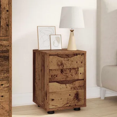 Zdjęcie produktu dla vidaXL Stolik nocny z drewna odzyskanego 30,5 x 30 x 43 cm materiał drewnopochodny