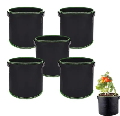 Image de Lot de 5 sacs de plantation amovibles avec poignées
