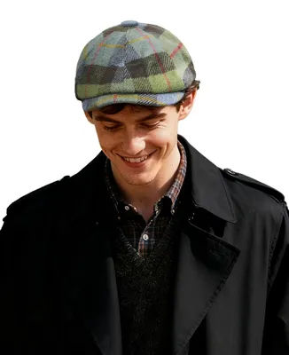Baret aus Wolle-Polyester-Mischung, Unisex, Eine Größe, Blau-Grün