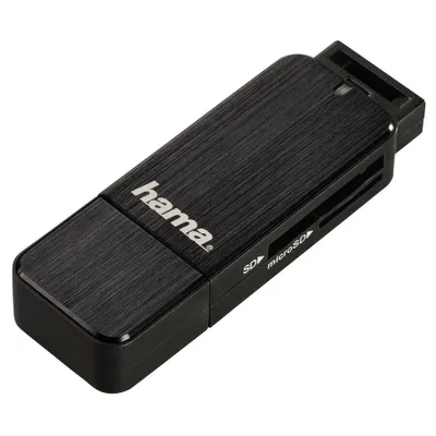 Produktbild von Hama Kartenleser - USB 3.0 Typ A - Extern - 1 Paket - SD, SDHC, SDXC, microSD, microSDHC, microSDXC, MultiMediaCard (MMC), TransFlash