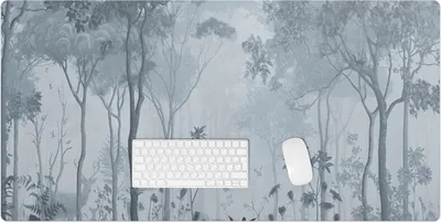 Produktbild von Waldnebellandschaft – Schreibtischunterlage – Rutschfeste Tischunterlage – Schreibtischmatte für Büro & Zuhause – Schreibunterlage – Mauspad – Tischmatte – 120 x 60 cm