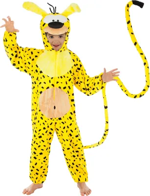 Produktbild von Marsupilami-Kostüm für Kinder Faschingskostüm gelb-schwarz - 140 (9-10 Jahre)