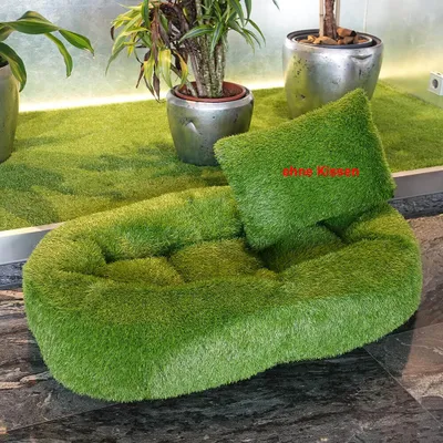 Produktbild von AniPlants, Grasfigur, "Möbel", Gras-Nest, klein, Gartendeko, 22cm