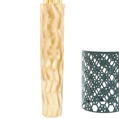 Produktbild von Leewadee Hohe Bodenvase 85 cm aus Mangoholz in gold