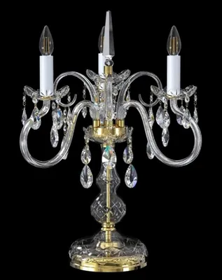 Zdjęcie produktu dla Casa Padrino luksusowa barokowa kryształowa lampa stołowa złota / biała Ø 49 x H. 62 cm - Wspaniała lampa biurkowa z czeskim kryształowym szkłem - Barokowe lampy kryształowe