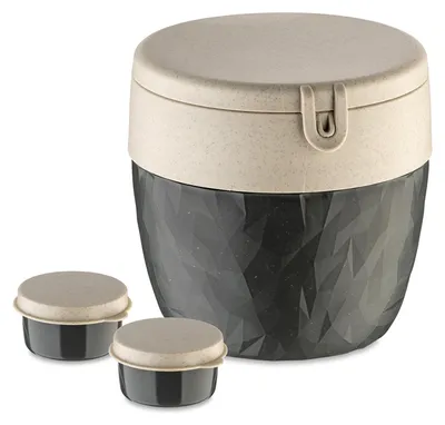 Imagen del producto de Bento Box, grande, color gris natural, ecológica y sostenible - Koziol | BentoBox L