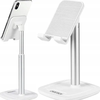 Immagine prodotto di Choetech H035 Supporto regolabile in alluminio per telefono o tablet - Bianco e argento