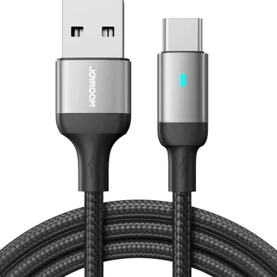 Produktbild von JOYROOM 6941237199119, 1,2 m, USB A, USB C, 0,48 Gbit/s, Schwarz
