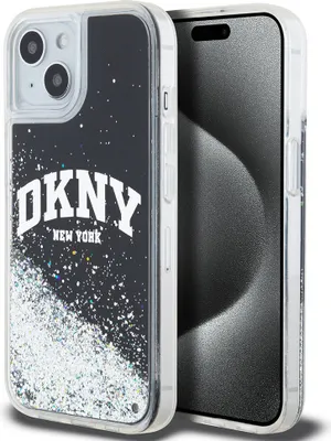 Obrázok produktu pre Etui Dkny Liquid Glitter Big Logo Na Iphone 15 / 14 / 13 - Čierne
