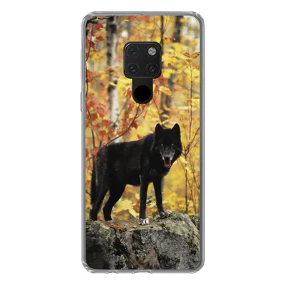 Produktbild von MuchoWow® Handyhülle Schutzhülle Hülle für Huawei P40 Lite Wolf - Fels - Baum Silikon Softcase Handy Hülle - Handy